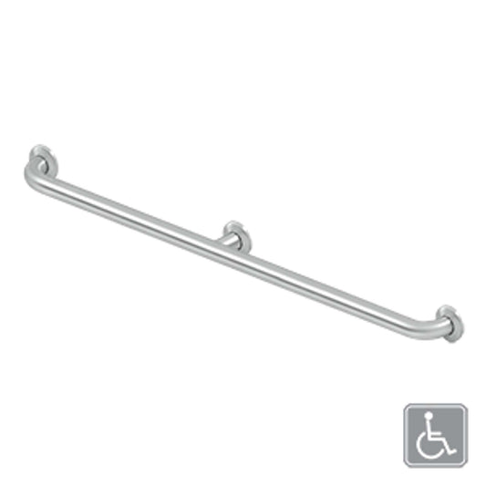 Deltana - 42" Grab Bar, Stainless Steel, Concealed Screw, Center Post
