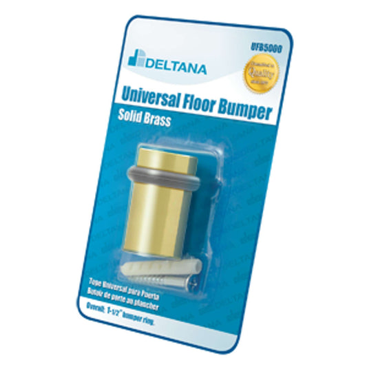 Deltana - Universal Floor Bumper Blister Pack 2", Solid Brass
