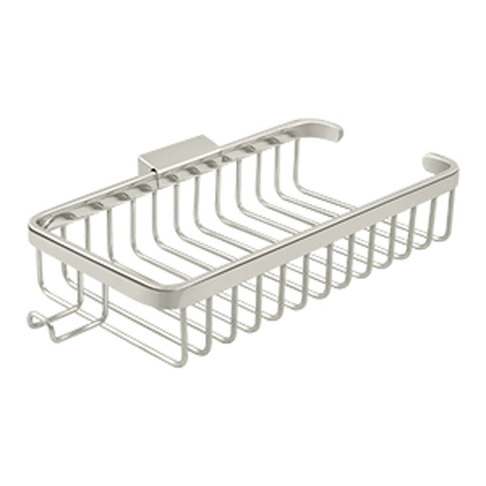 Deltana - Wire Basket, 10-3/8" Rectangular, Shallow, With Hook