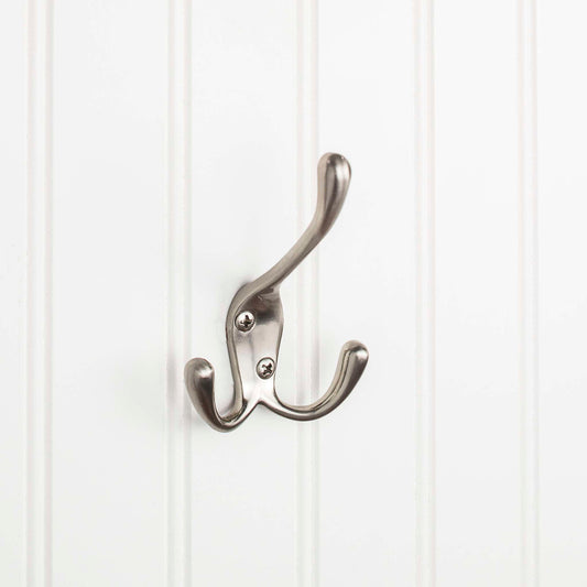 Elements - 4" Large Triple Prong Wall Mounted Hook