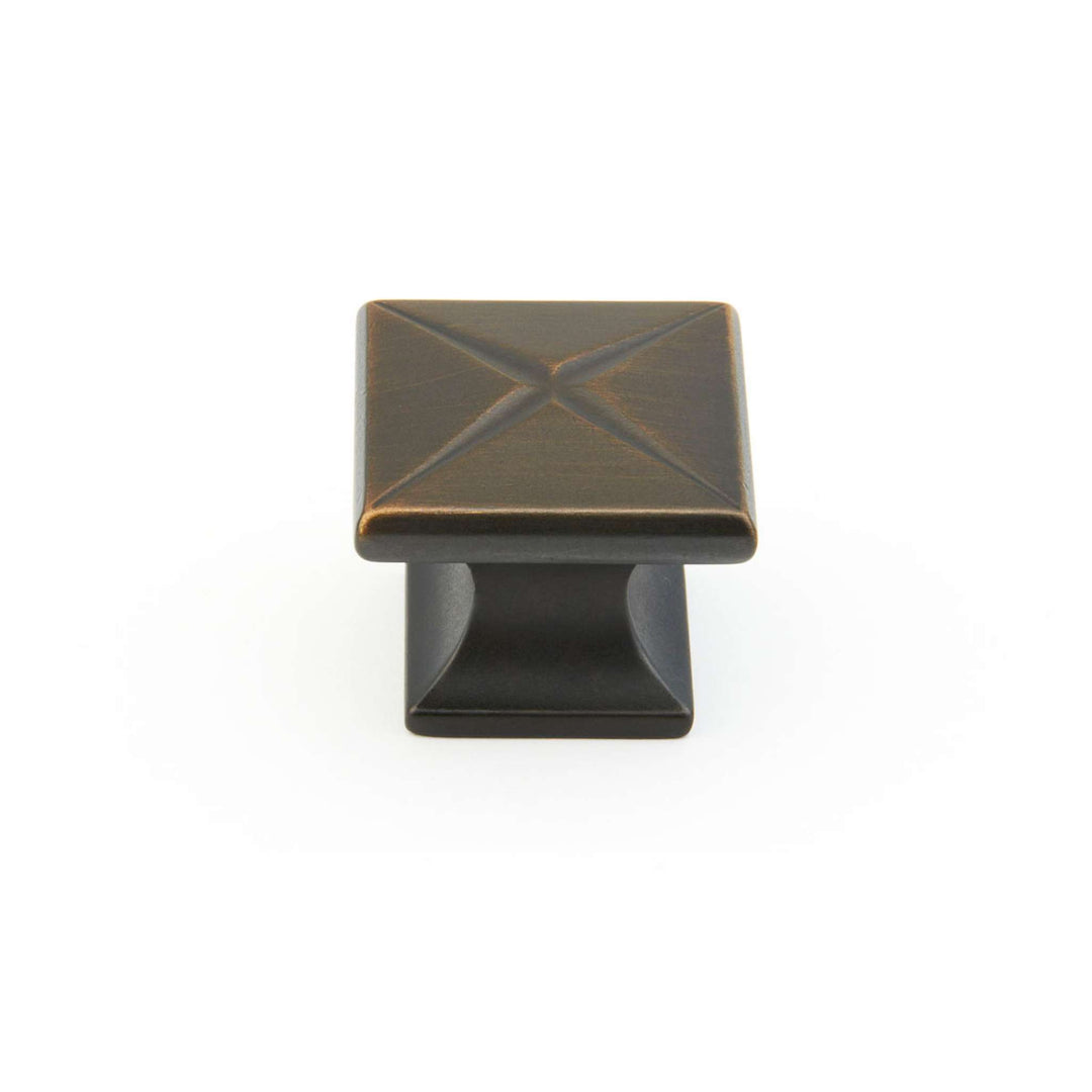 Schaub and Company - Northport Cabinet Knob Square - Dimple