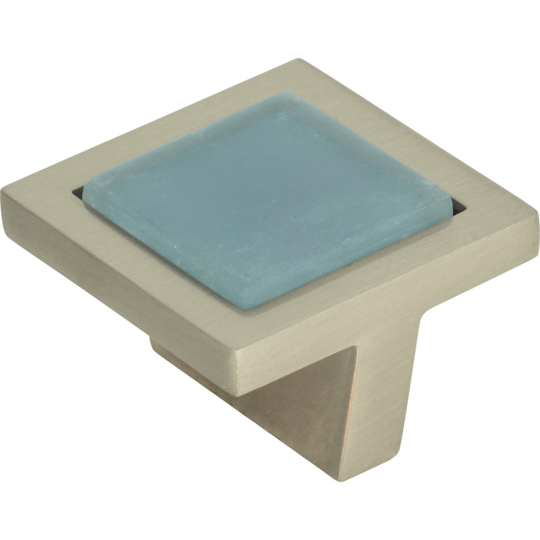 Atlas - Spa Blue Square Knob