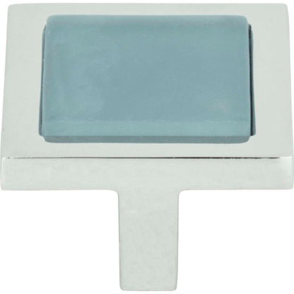 Atlas - Spa Blue Square Knob