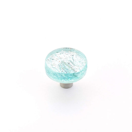 Schaub and Company - Ice Cabinet Knob Round Aqua Pearl