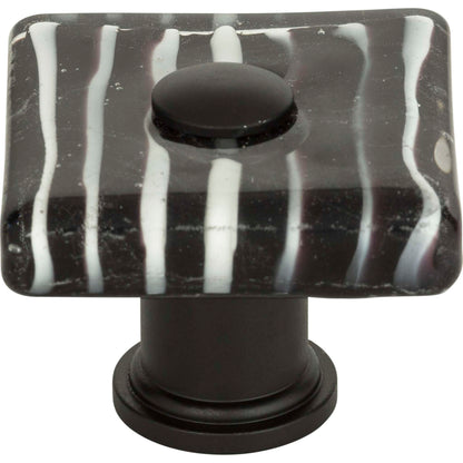 Atlas - Zebra Glass Square Knob