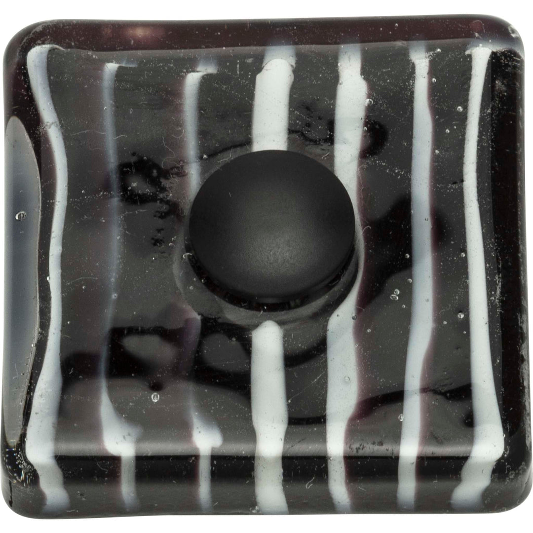 Atlas - Zebra Glass Square Knob