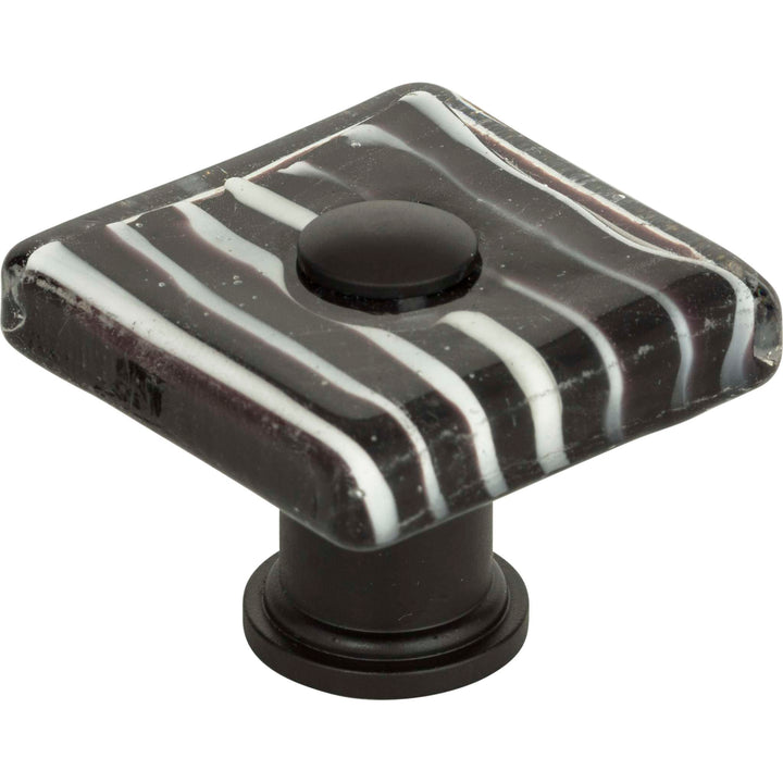 Atlas - Zebra Glass Square Knob