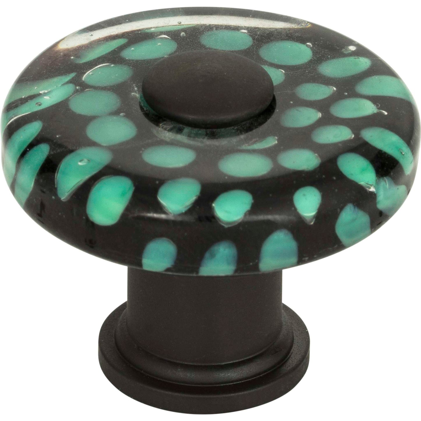 Atlas - Emerald Polka Dot Glass Knob