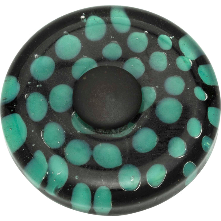 Atlas - Emerald Polka Dot Glass Knob