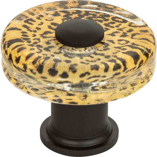 Atlas - Cheetah Glass Round Knob