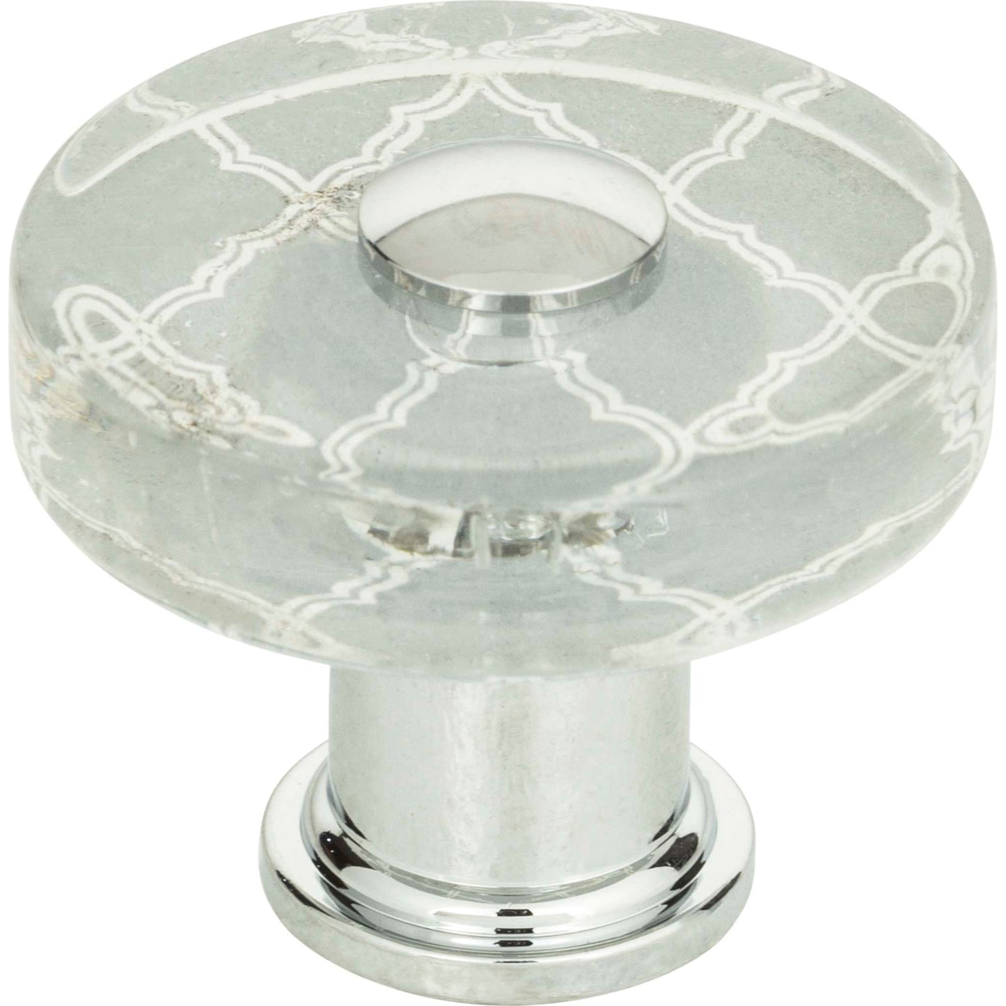 Atlas - Quatrefoil Glass Round Knob