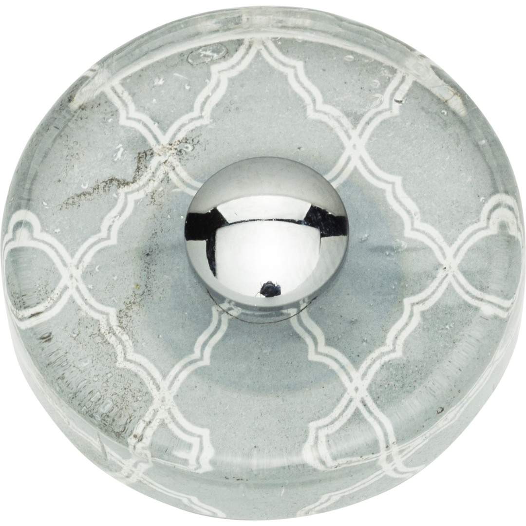 Atlas - Quatrefoil Glass Round Knob