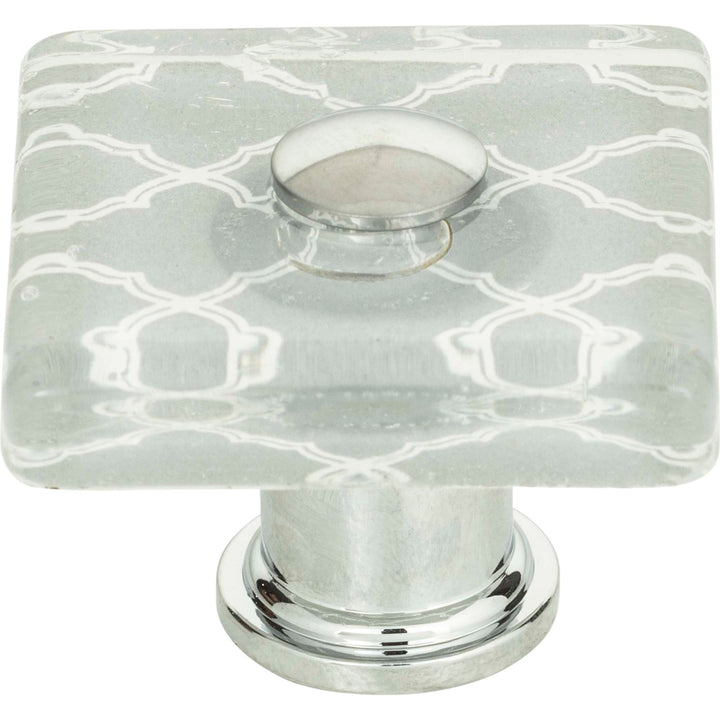 Atlas - Quatrefoil Glass Square Knob