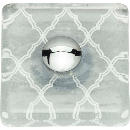 Atlas - Quatrefoil Glass Square Knob