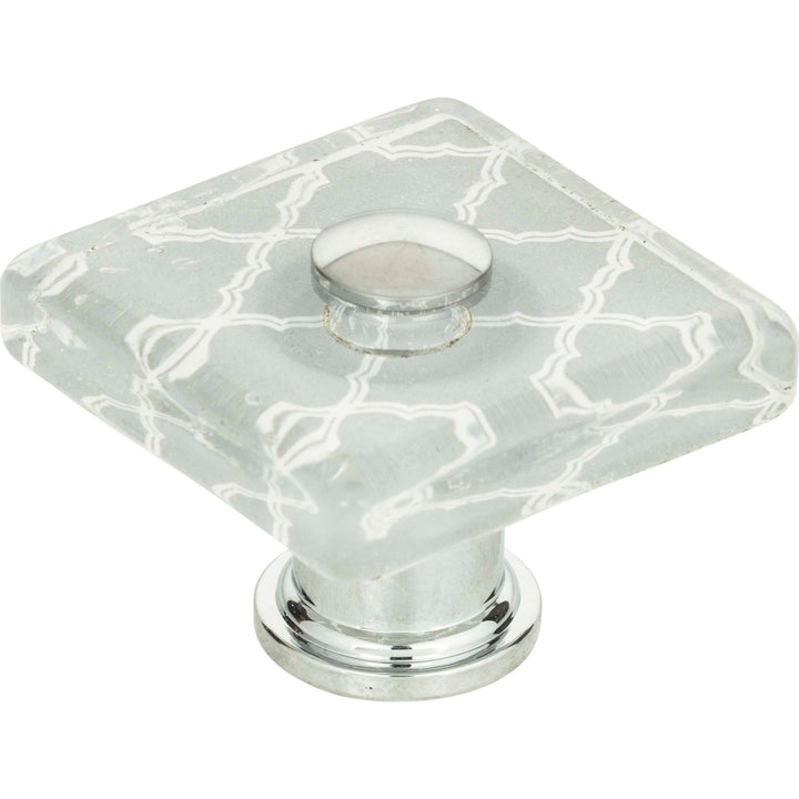 Atlas - Quatrefoil Glass Square Knob