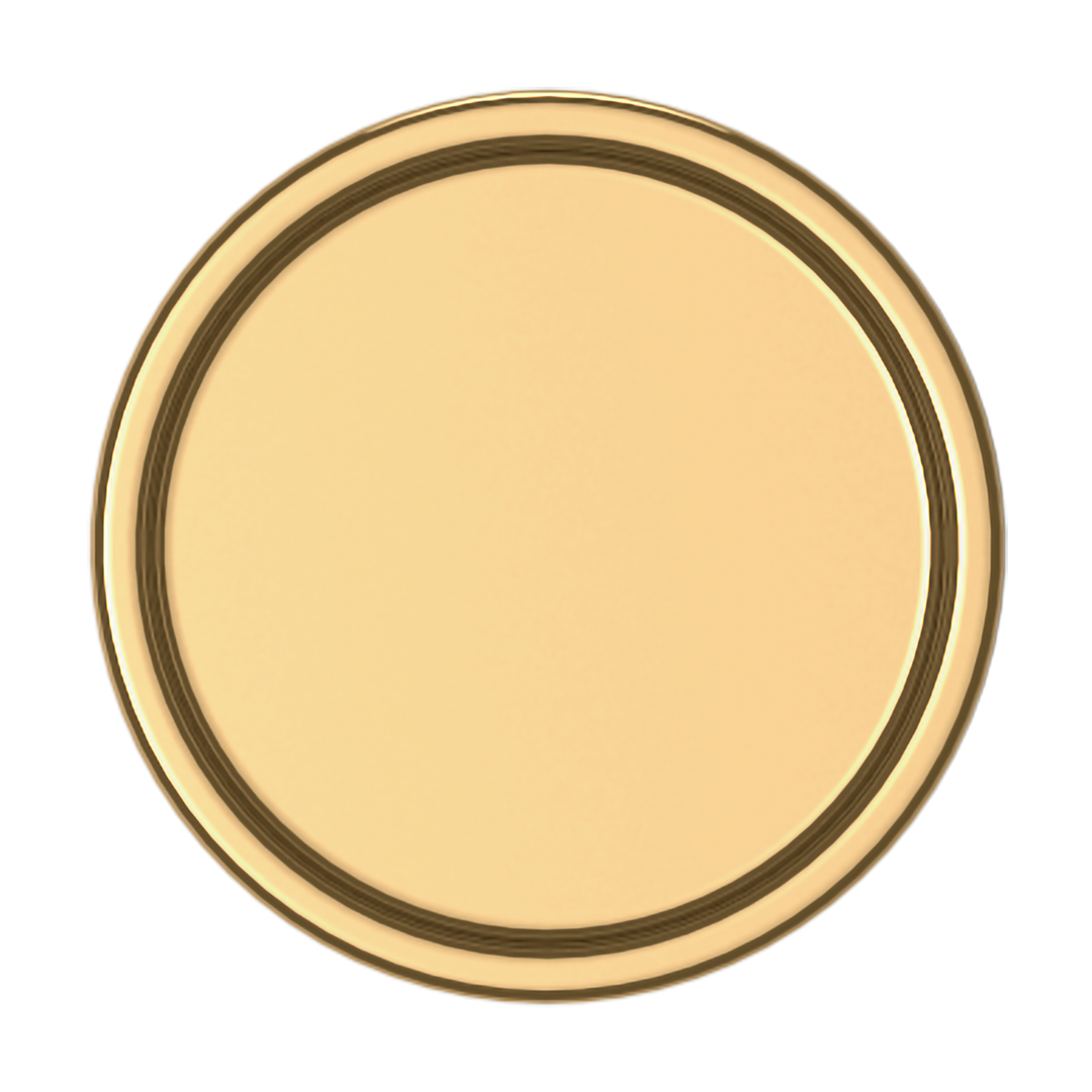 Non-lacquered Brass 1.25"
