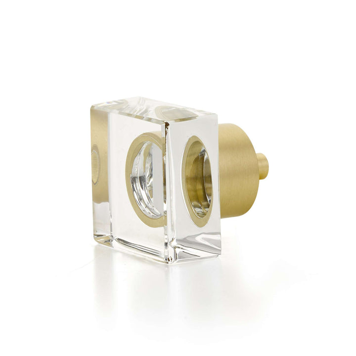 Schaub and Company - City Lights Cabinet Knob Square Glass