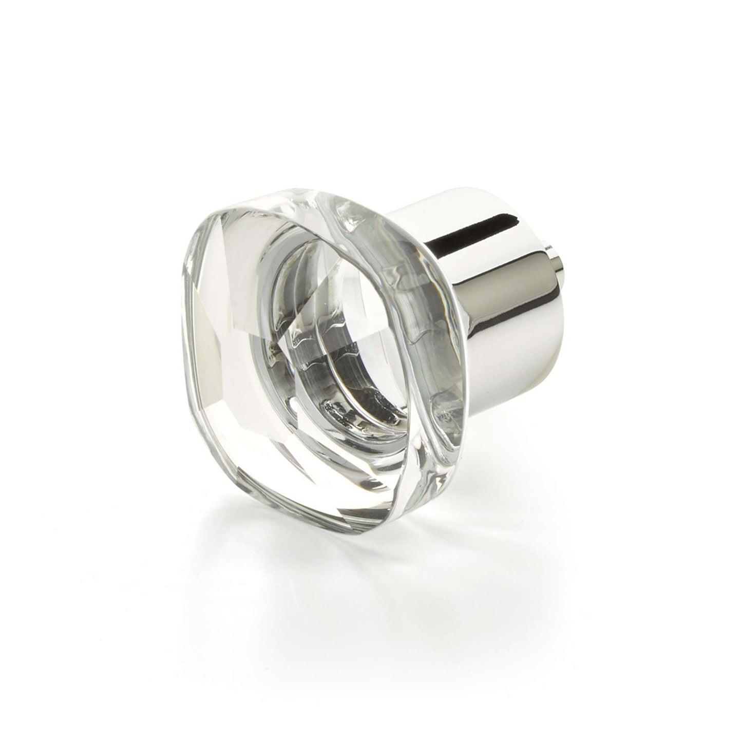 Schaub and Company - City Lights Cabinet Knob Soft Square Glass