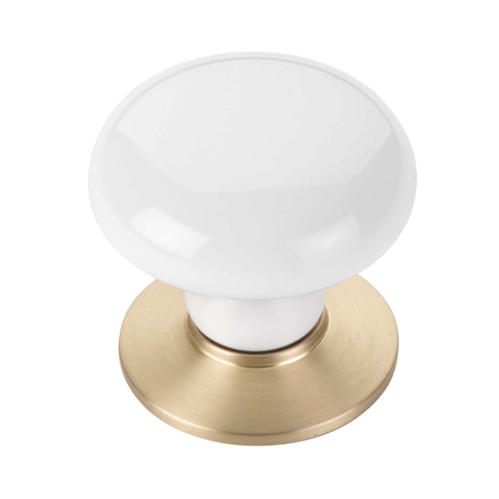 EMTEK - Porcelain Cabinet Knob -  Ice White