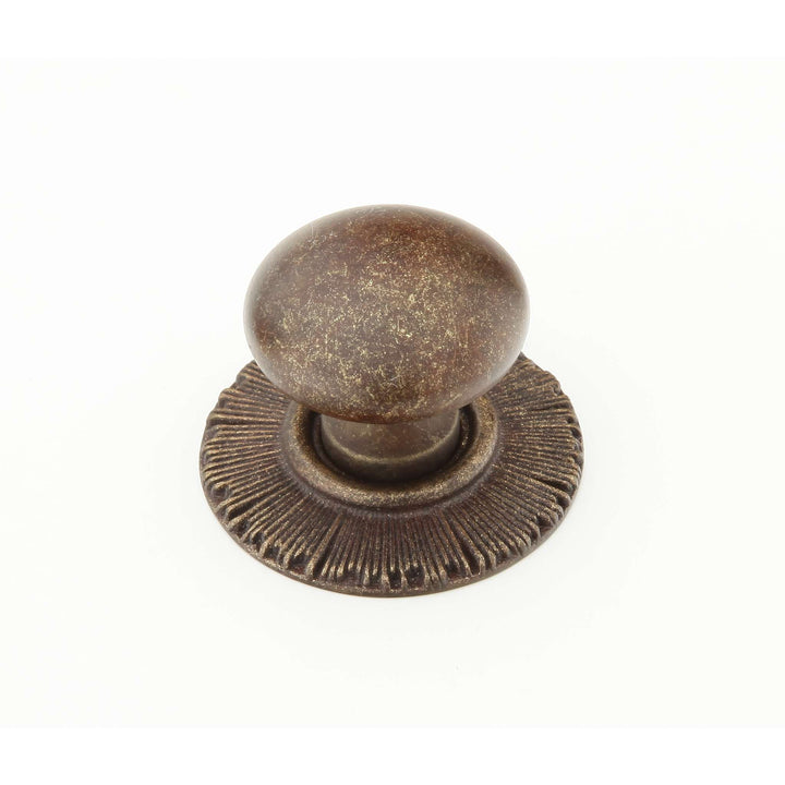 Schaub and Company - Sunburst Cabinet Knob Round With Backplate