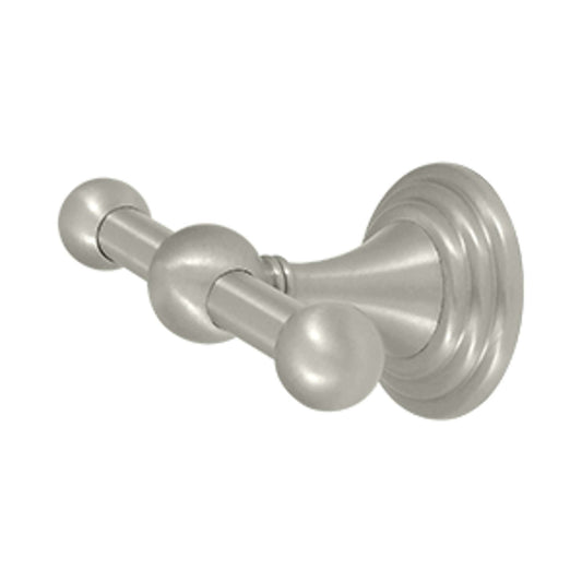 Deltana - Double Robe Hook, 98C Series, Solid Brass