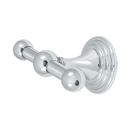 Deltana - Double Robe Hook, 98C Series, Solid Brass