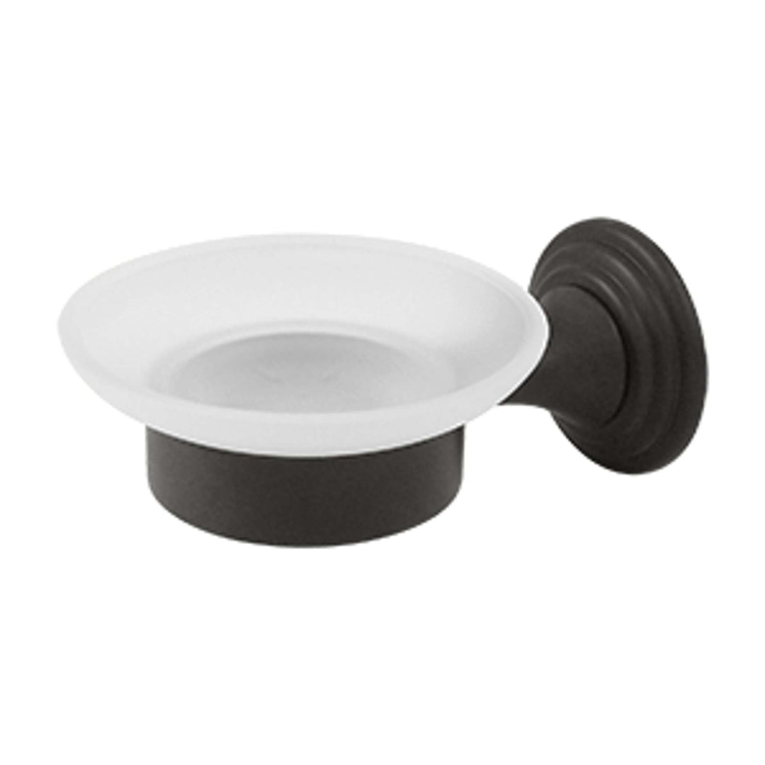 Deltana - Soap Dish with Frosted Glass, 98C Series, Solid Brass