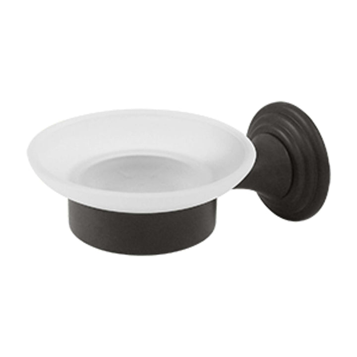 Deltana - Soap Dish with Frosted Glass, 98C Series, Solid Brass