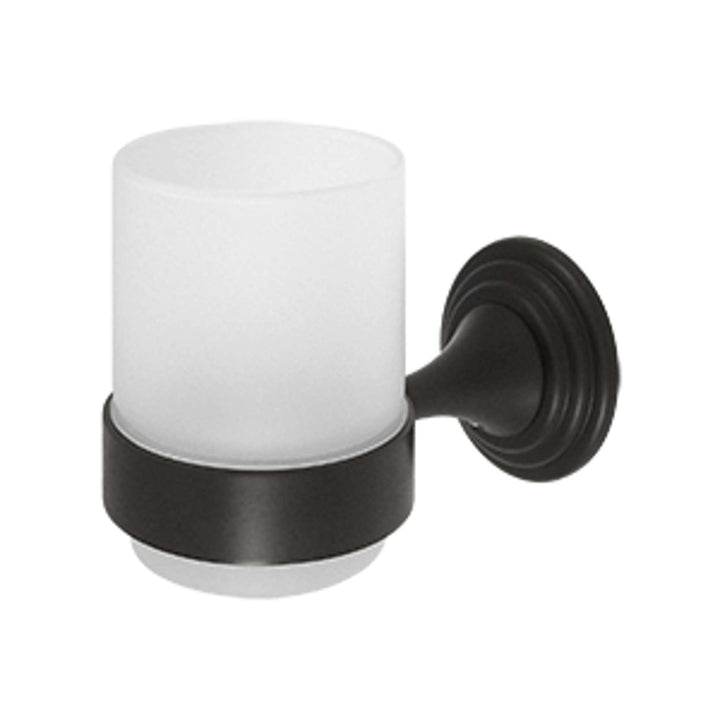 Deltana - Tumbler Holder with Frosted Glass, 98C Series, Solid Brass
