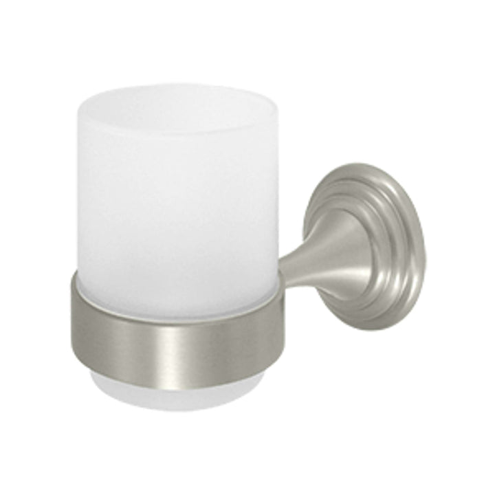 Deltana - Tumbler Holder with Frosted Glass, 98C Series, Solid Brass
