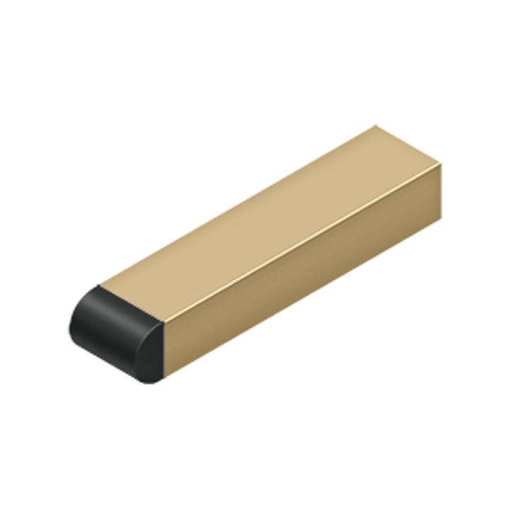 Deltana - 4" Contemporary Half-Cylinder Tip Baseboard Bumper, Solid Brass