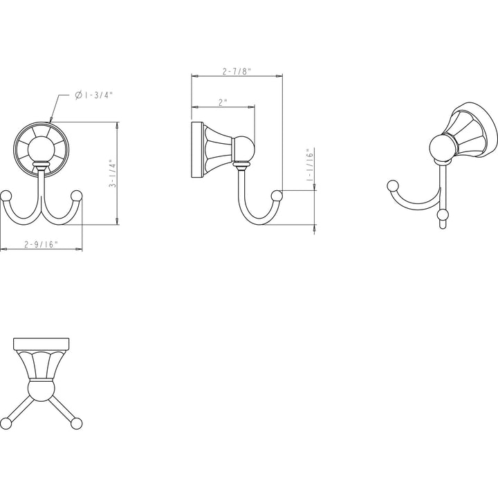 Elements - Newbury Robe Hooks