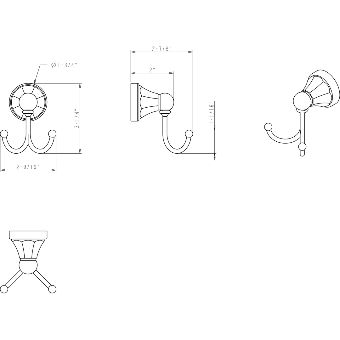 Elements - Newbury Robe Hooks