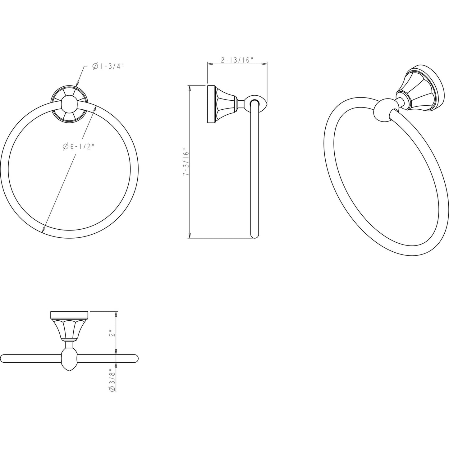 Elements - Newbury Towel Rings