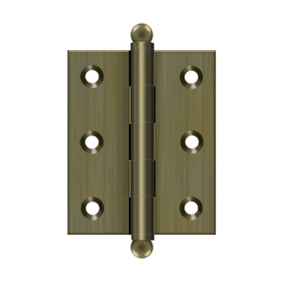 Deltana - 2-1/2" x 2" Hinge, w/ Ball Tips, Specialty Solid Brass