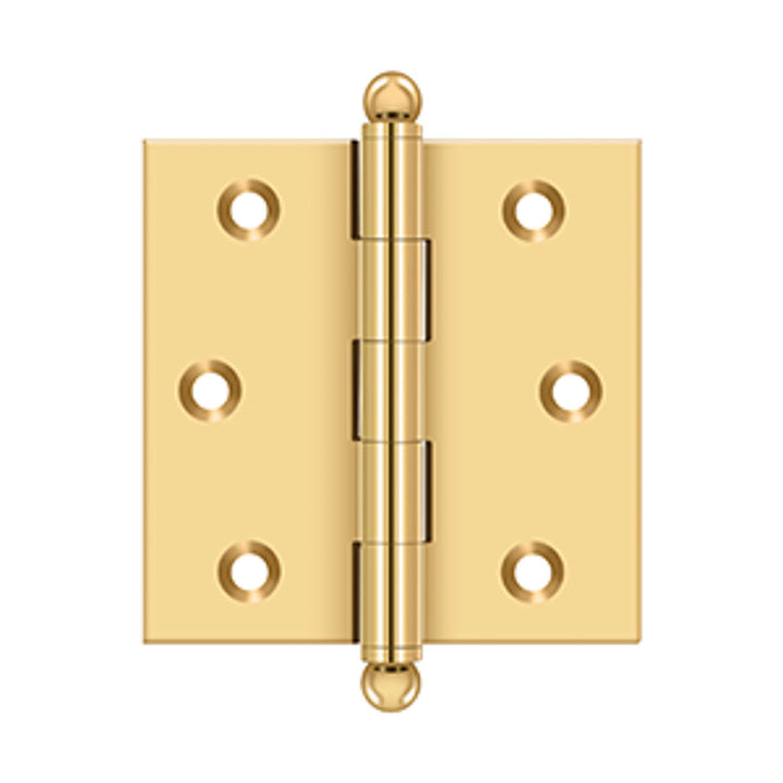 Deltana - 2-1/2" x 2-1/2" Hinge, w/ Ball Tips, Specialty Solid Brass