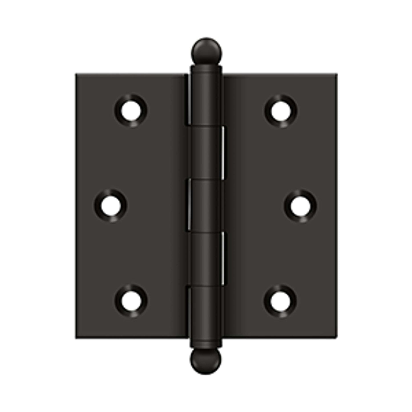 Deltana - 2-1/2" x 2-1/2" Hinge, w/ Ball Tips, Specialty Solid Brass
