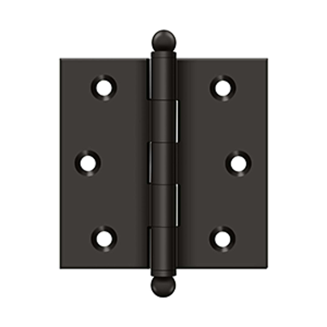 Deltana - 2-1/2" x 2-1/2" Hinge, w/ Ball Tips, Specialty Solid Brass