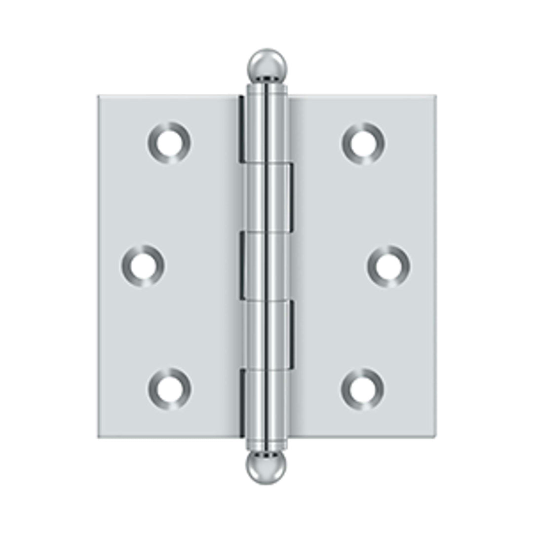 Deltana - 2-1/2" x 2-1/2" Hinge, w/ Ball Tips, Specialty Solid Brass