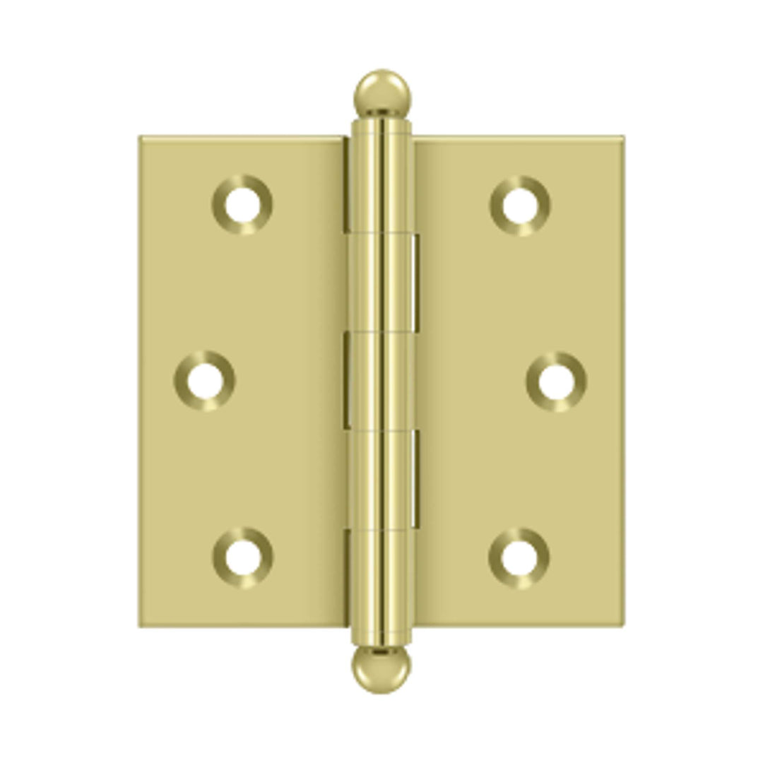 Deltana - 2-1/2" x 2-1/2" Hinge, w/ Ball Tips, Specialty Solid Brass