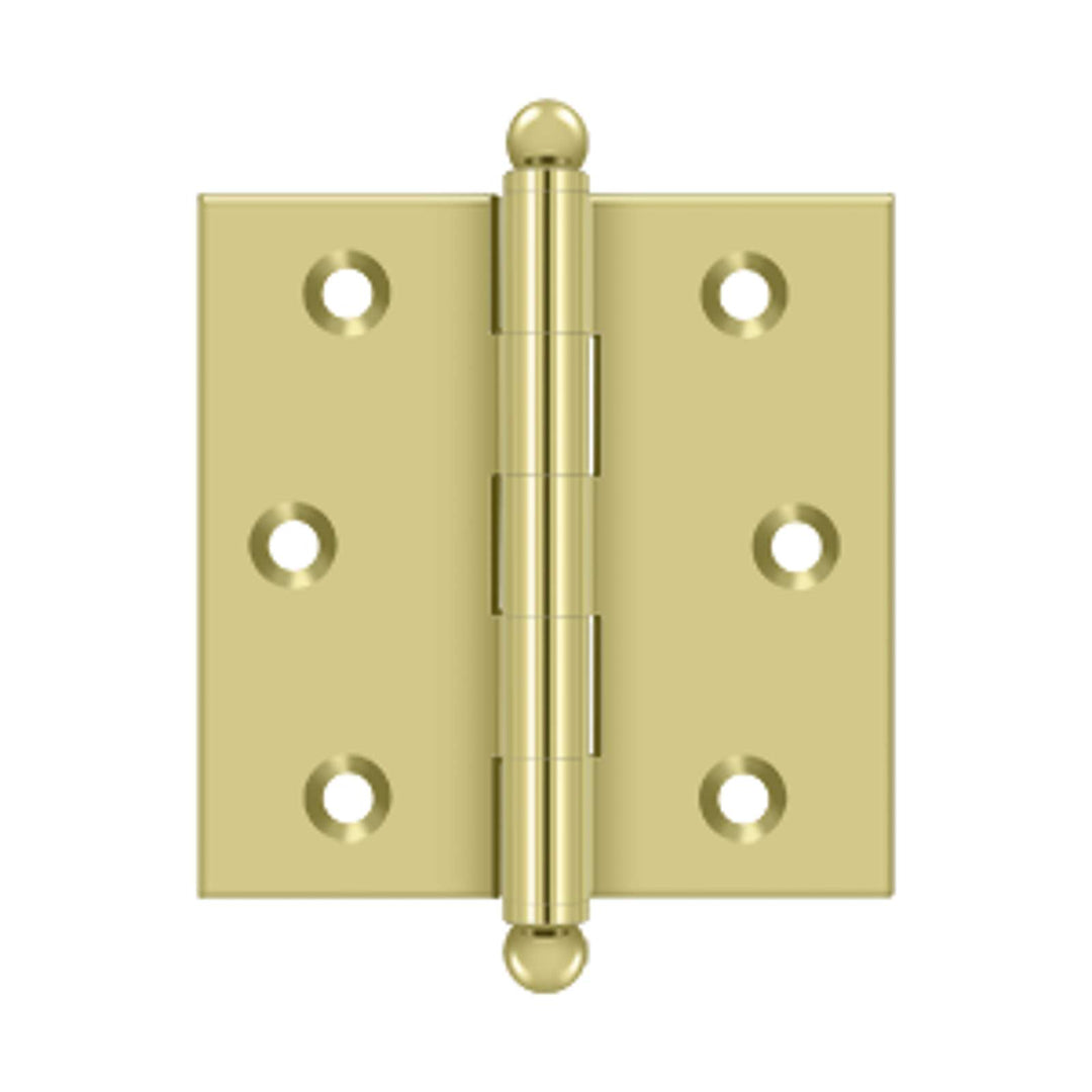 Deltana - 2-1/2" x 2-1/2" Hinge, w/ Ball Tips, Specialty Solid Brass