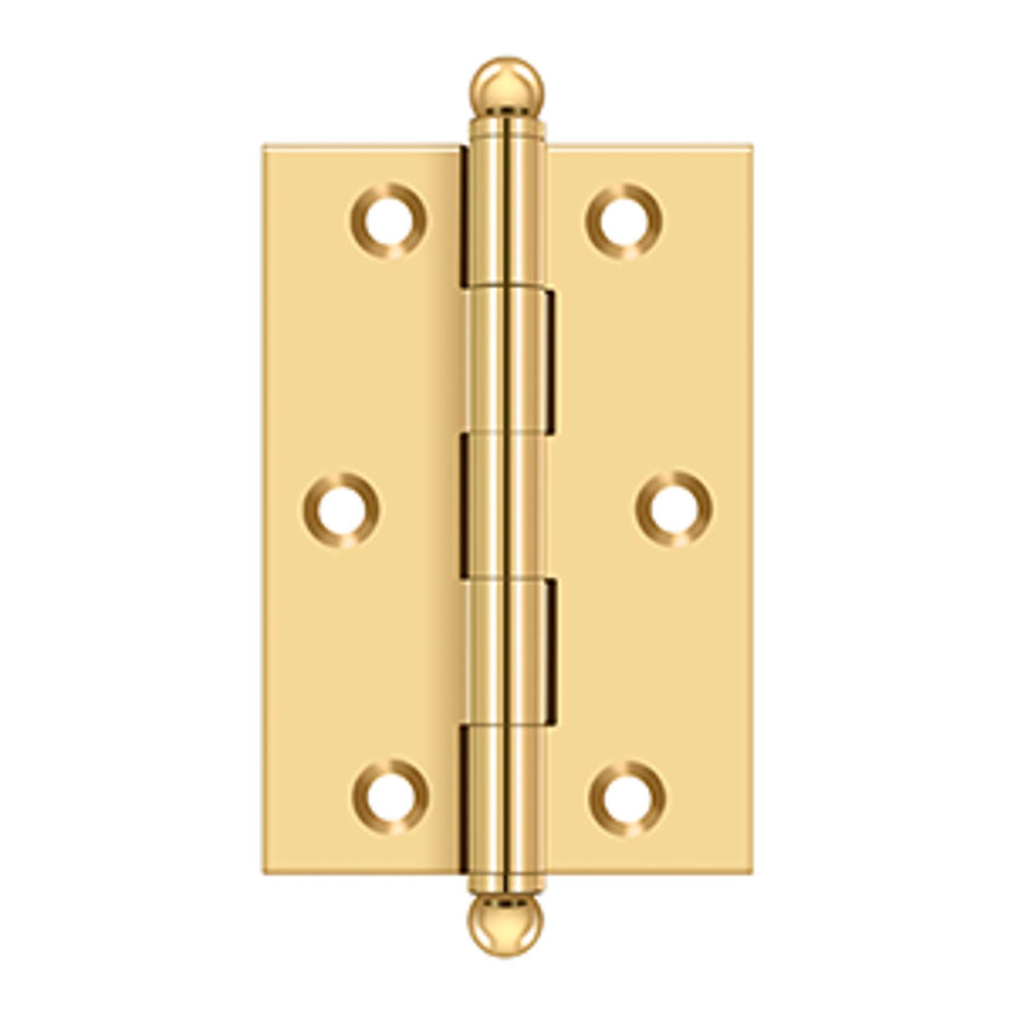 Deltana - 3" x 2" Hinge, w/ Ball Tips, Specialty Solid Brass