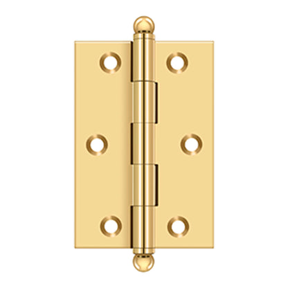 Deltana - 3" x 2" Hinge, w/ Ball Tips, Specialty Solid Brass