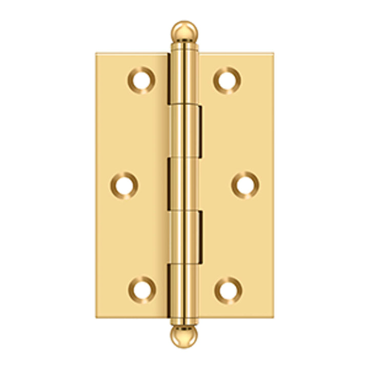 Deltana - 3" x 2" Hinge, w/ Ball Tips, Specialty Solid Brass