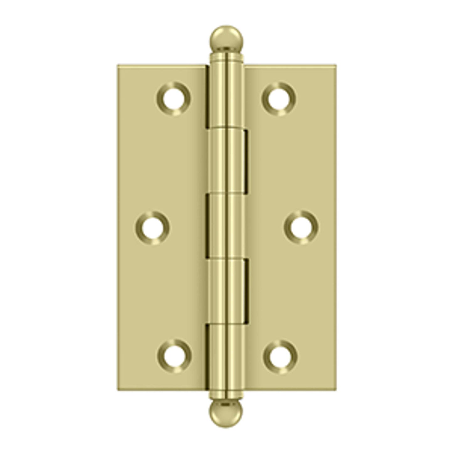 Deltana - 3" x 2" Hinge, w/ Ball Tips, Specialty Solid Brass