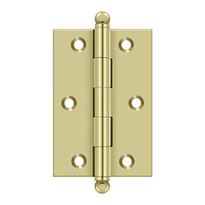 Deltana - 3" x 2" Hinge, w/ Ball Tips, Specialty Solid Brass