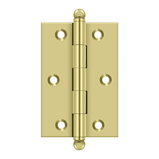 Deltana - 3" x 2" Hinge, w/ Ball Tips, Specialty Solid Brass