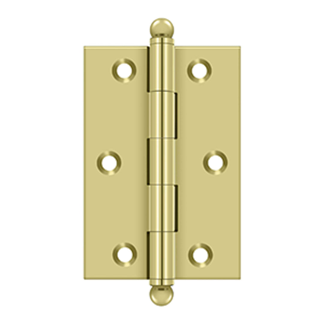 Deltana - 3" x 2" Hinge, w/ Ball Tips, Specialty Solid Brass