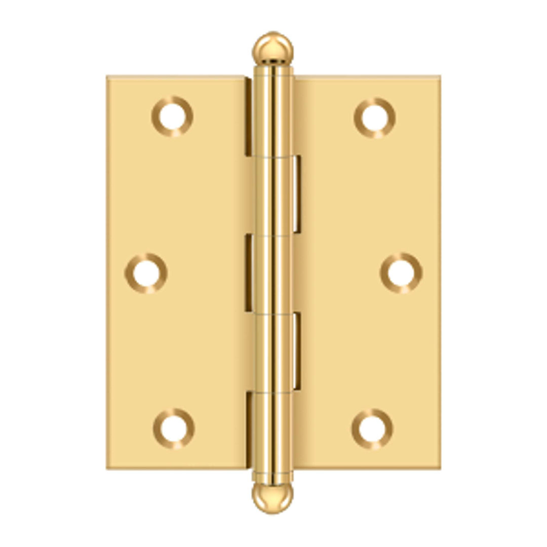 Deltana - 3" x 2-1/2" Hinge, w/ Ball Tips, Specialty Solid Brass