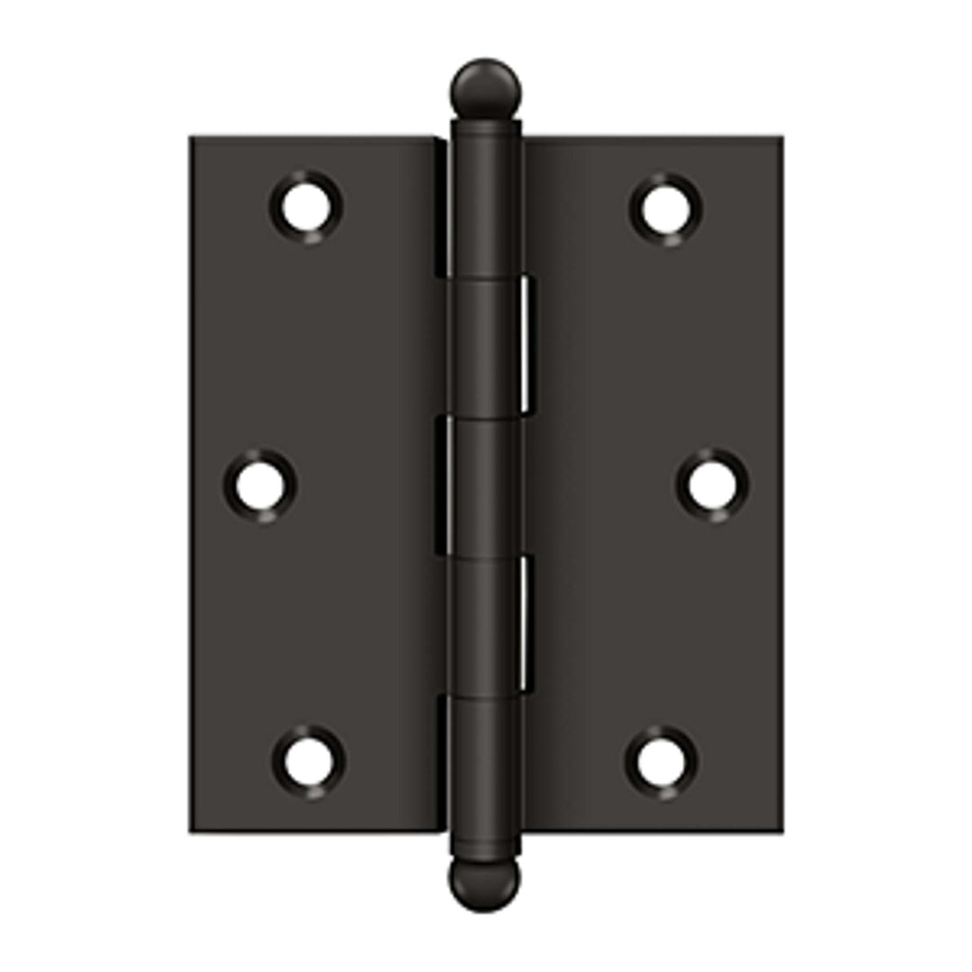 Deltana - 3" x 2-1/2" Hinge, w/ Ball Tips, Specialty Solid Brass